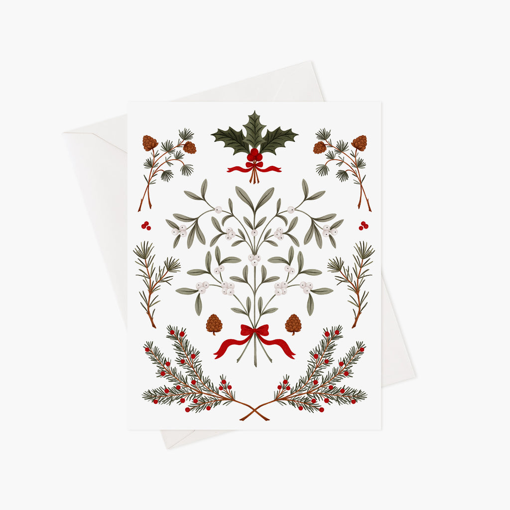 Carte de Noël - Branches hivernales