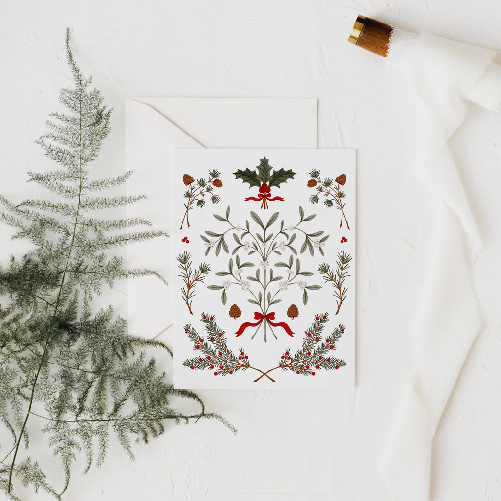 Carte de Noël - Branches hivernales