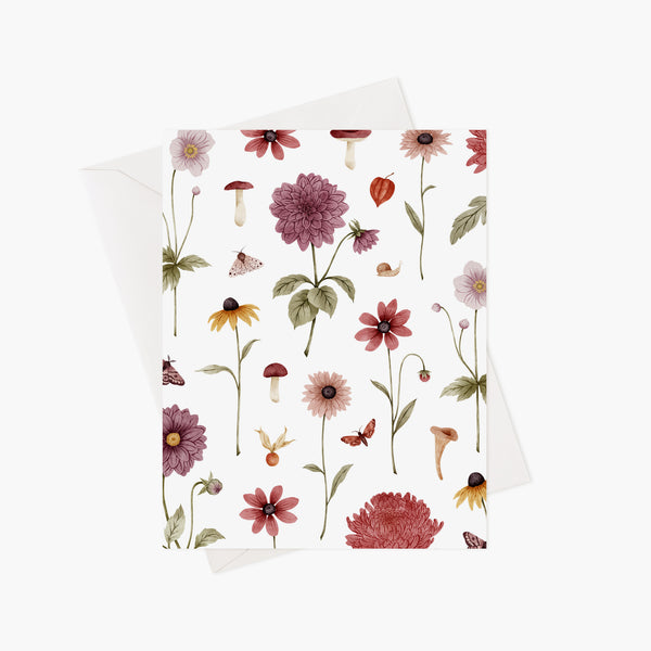 Carte de voeux - Floral d'automne