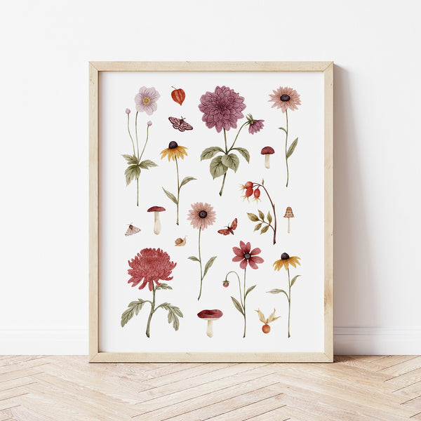 Affiche fleurie