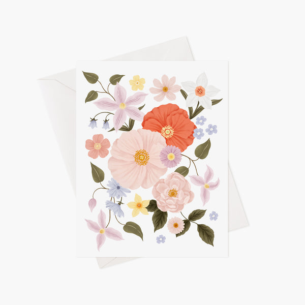 Carte de voeux fleurie