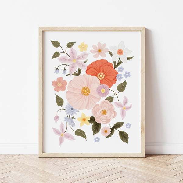 Affiche fleurie