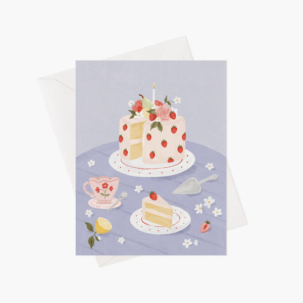 Carte de voeux - Gâteau de fête