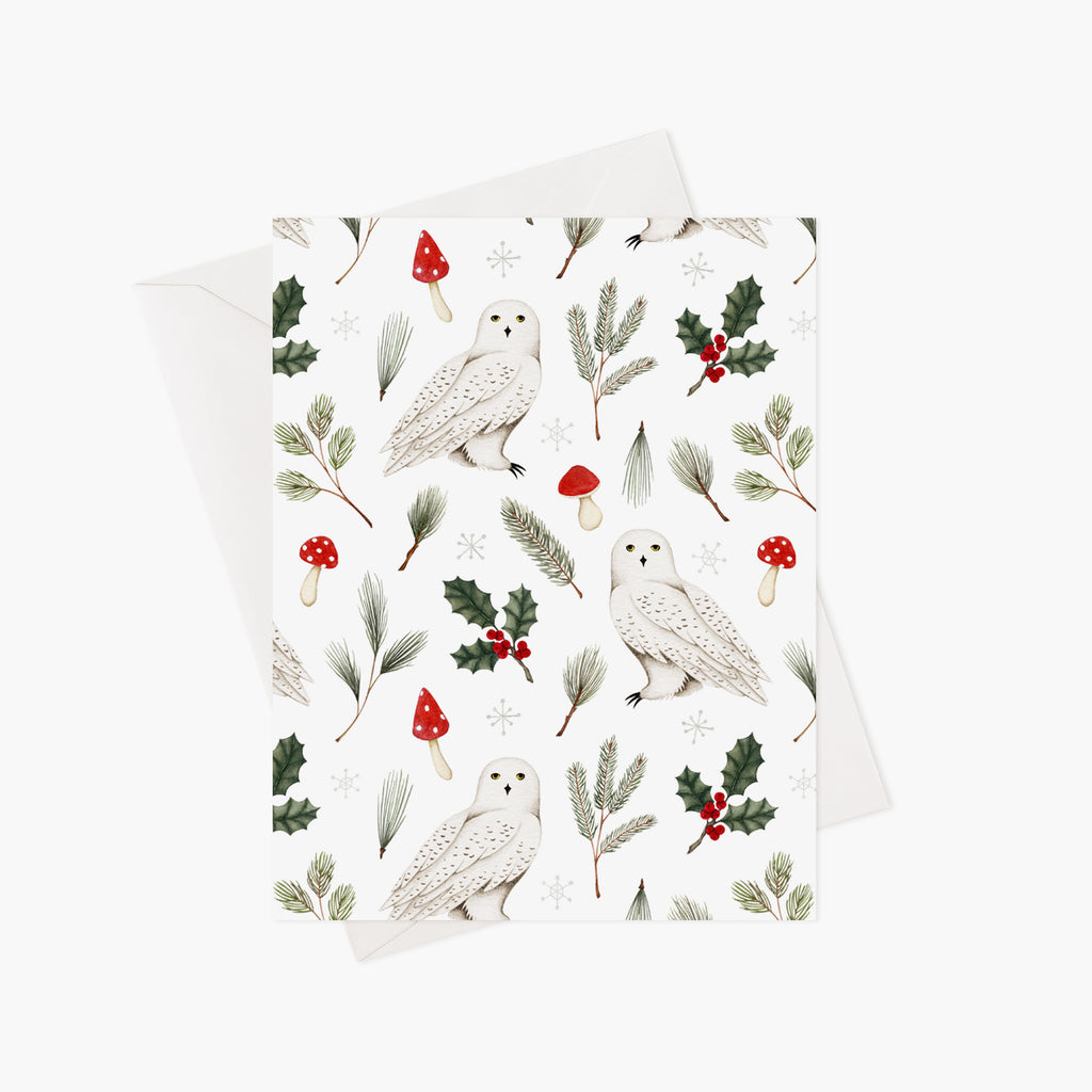 Carte de Noël - Harfang des neiges