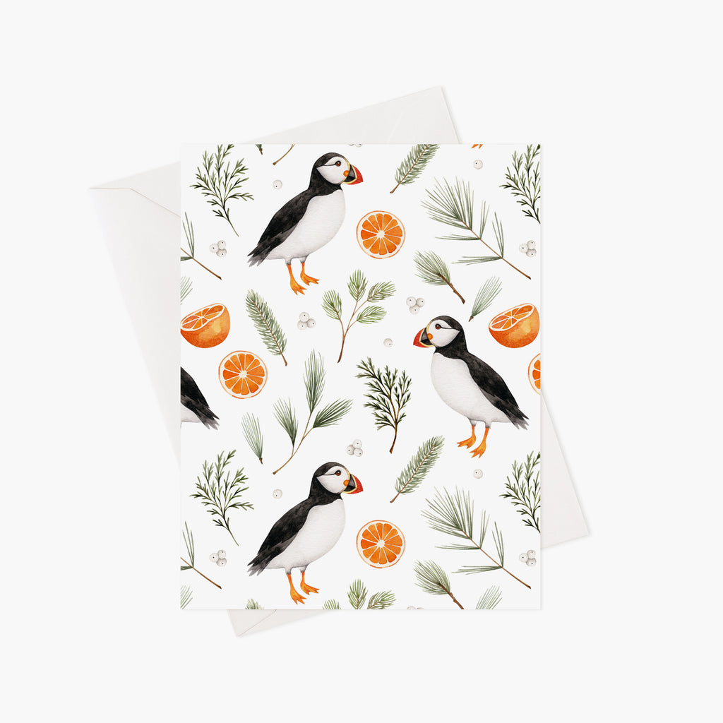 Carte de Noël - Macareux