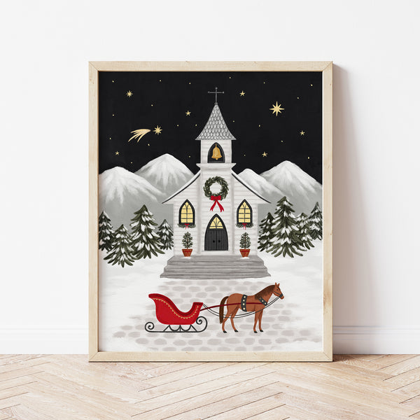 Affiche de Noël - Chapelle