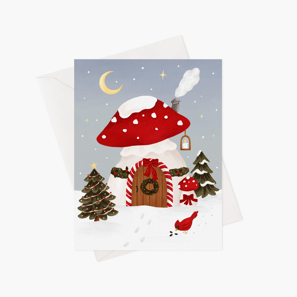 Carte de Noël - Champignon de Noël
