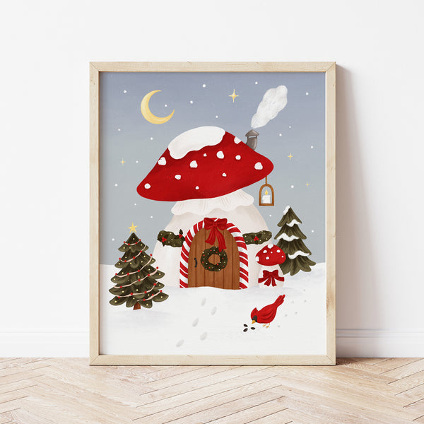 Affiche de Noël - Champignon de Noël