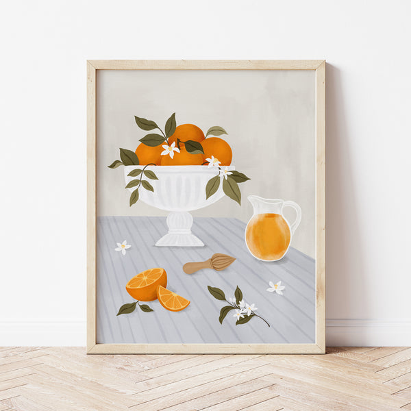 Affiche pour cuisine - Oranges pressées