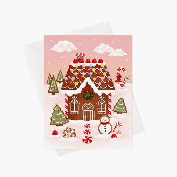 Carte de Noël - Maison pain d'épice