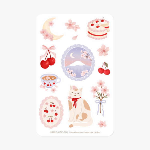 Feuille d'autocollants - Sakuras love