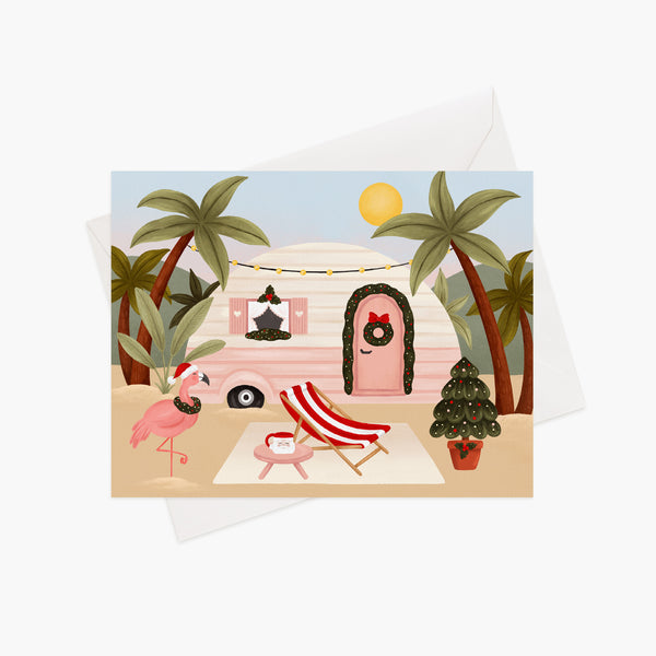 Carte de Noël - Noël du campeur