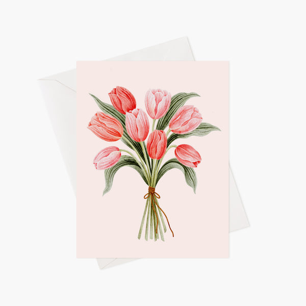 Carte de voeux florale - Tulipes