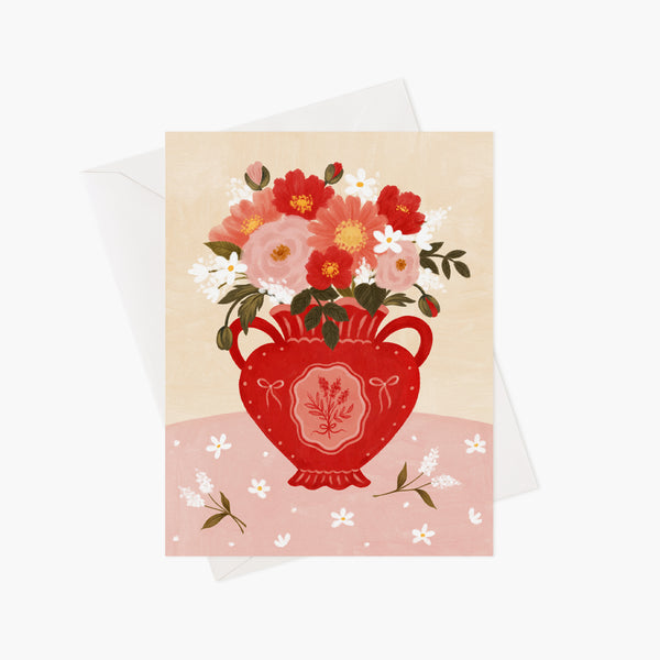 Carte de voeux fleurie