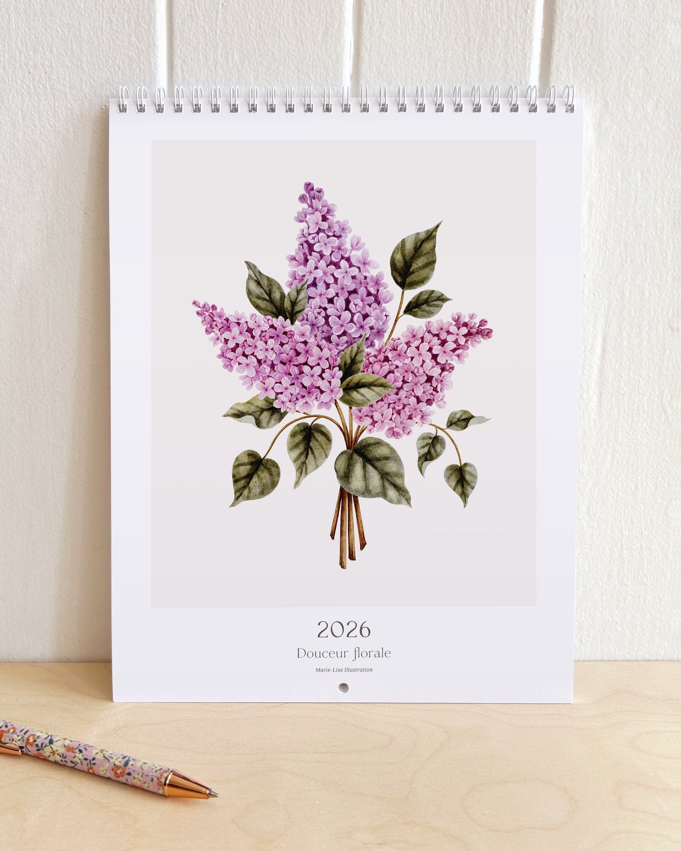 Un calendrier de 2026, Marie Lise Illustration